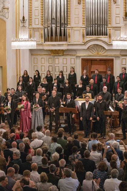 Konzert La morte d'Abel Lea Desandre Nuria Rial Julie Fuchs Gianluca Capuano Nahuel Di Pierro Christophe Dumaux Il canto di Orfeo Bachchor Salzburger Festspiele