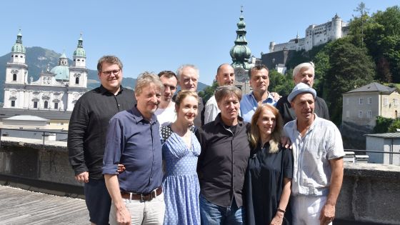 Jedermann TerrassenTalk Salzburger Festspiele Drama Tobias Moretti Michael Sturminger Peter Lohmeyer Edith Clever Gregor Bloéb Markus Kofler Helmut Mooshammer Michael Masula Valery Tscheplanowa Falk Rockstroh