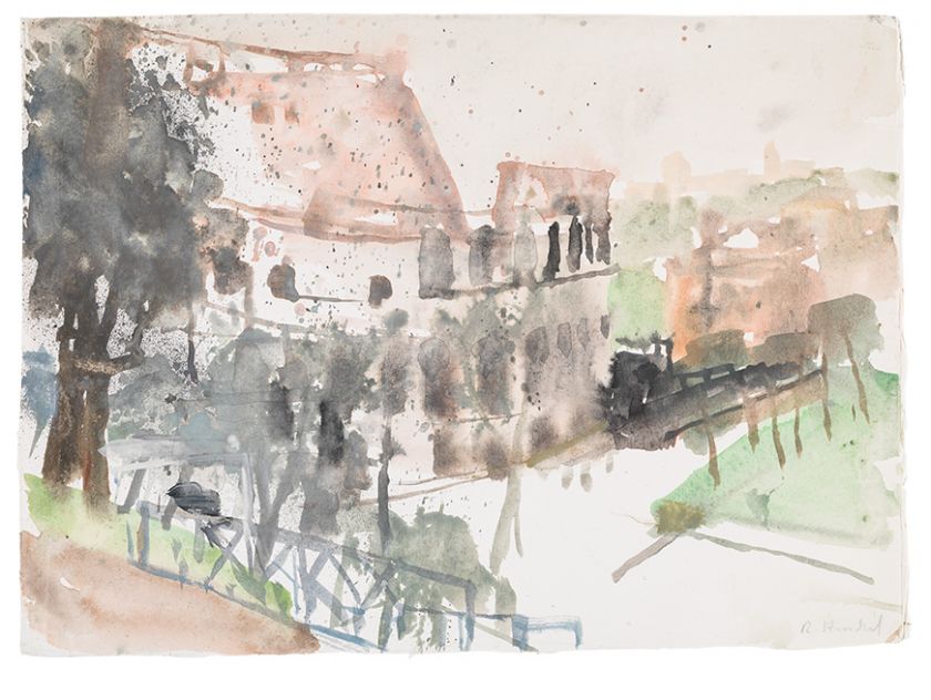 Rudolf Hradil, Kolosseum, Aquarell, 1991 Pfingstfestspiele 2021