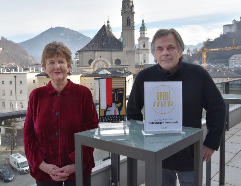 Helga Rabl-Stadler und Markus Hinterhäuser Salzburg Oper Award