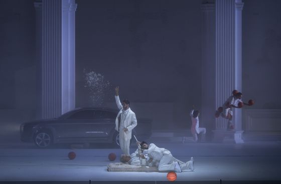 Don Giovanni 2021: Vito Priante (Leporello), Mika Kares (Il Commendatore), Davide Luciano (Don Giovanni), Ensemble