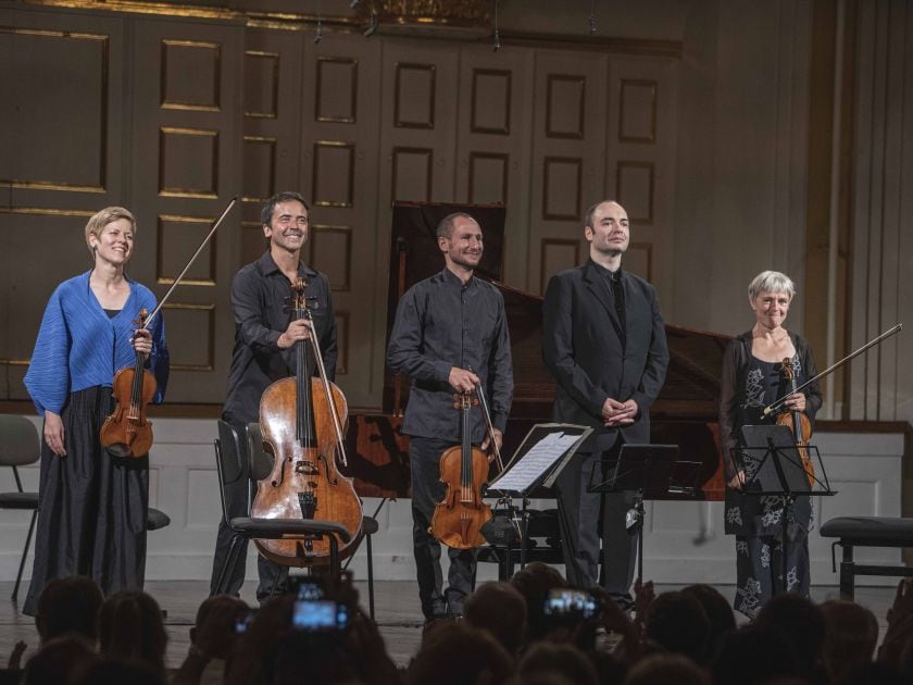 Kammerkonzert Faust Isabelle Faust Violine Jean-Guihen Queyras Violoncello Antoine Tamestit Viola Alexander Melnikov Klavier Anne Katharina Schreiber Violine