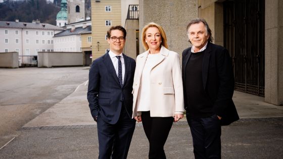 Direktorium Salzburger Festspiele Intendant Markus Hinterhäuser Festspielpräsidentin Kristina Hammer und Lukas Crepaz, Kaufmännischer Direktor