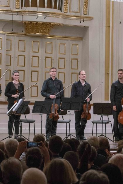 Kammerkonzert Wiener Philharmoniker Salzburger Festspiele 2019 Rainer Honeck, Christoph Koncz, Benjamin Morrison, Adela Frăsineanu, Tobias Lea, Tilman Kühn, Sebastian Bru, Raphael Flieder