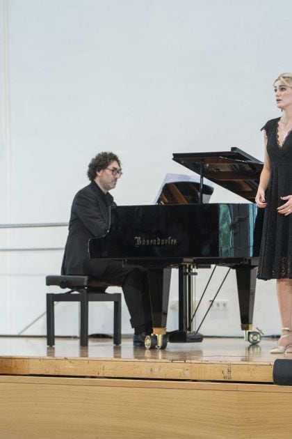 Öffentliche Meisterklasse Malcolm Martineau Andrea del Bianco Klavier Miriam Kutrowatz Sopran